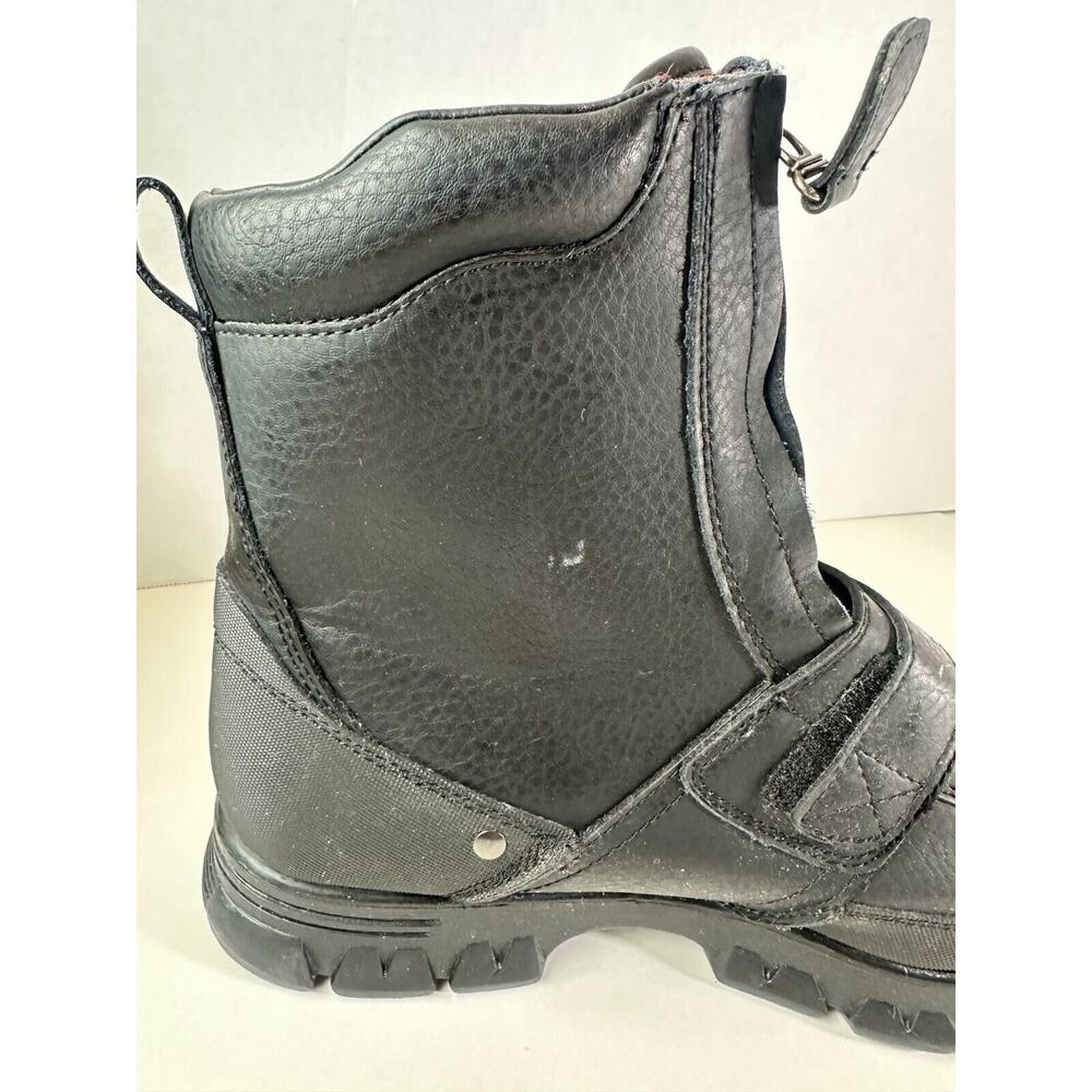 Polo by Ralph Lauren Black Leather Darrance II Zip Combat Boots Men's Size 11 D - Picture 4 of 12